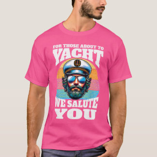 ヨットロック船長 80年代パーティー用 そろそろヨットへ Tシャツ