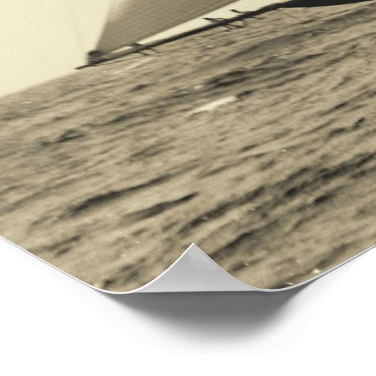 ヨットヴァルキリーIIとアメリカの警戒レース ポスター (角)