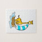 ヨット付きキリン ジグソーパズル (横)