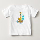 ヨット付きキリン ベビーTシャツ (正面)