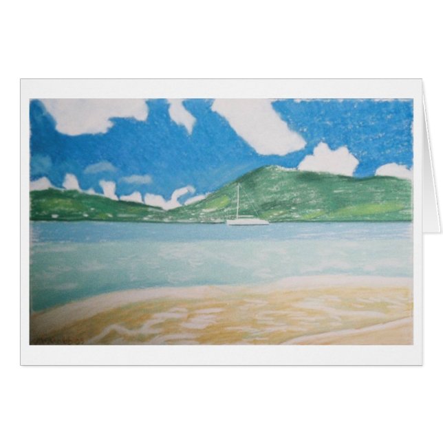 ヨット及び海景 (正面横)