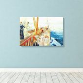 ヨット地中海のイン(J.L.スチュワート) キャンバスプリント (インサイチュ (ウッドフロア))