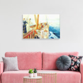 ヨット地中海のイン(J.L.スチュワート) キャンバスプリント (インサイチュ (リビング))