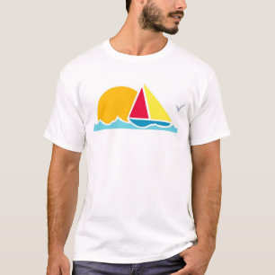 ヨット場面白いTシャツ、S M L XL 1X 2X 3X Tシャツ