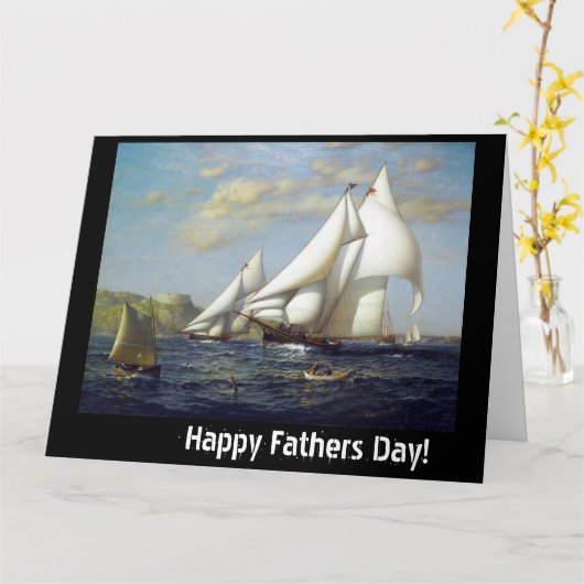 ヨット帆船海ボートレースファーズデイカード カード (黄色い花)