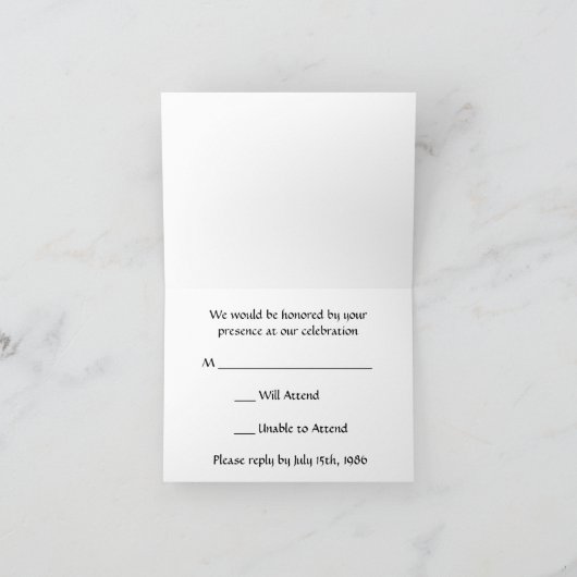 ヨット招待状返信カード 招待状 (内部)