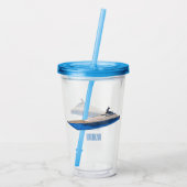 ヨット漫画イラストレーション アクリルタンブラー (裏面)