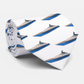 ヨット漫画イラストレーション ネクタイ (ロール)
