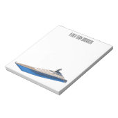 ヨット漫画イラストレーション ノートパッド (回転)