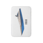 ヨット漫画イラストレーション バスマット (正面縦)