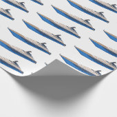 ヨット漫画イラストレーション ラッピングペーパー (角)