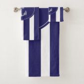 ヨット航海のいかりブルーボート名 バスタオルセット (インサイチュ)