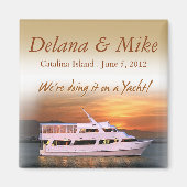ヨット航海のデスティネーションウェディングフライトキープサケ マグネット (正面)