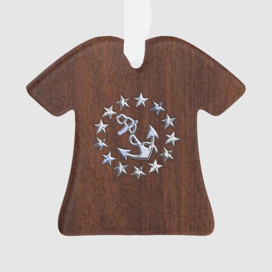 ヨット航海の国旗のいかり星シンボル オーナメント (正面)