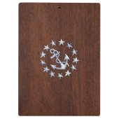 ヨット航海の国旗のいかり星シンボル クリップボード (裏面)