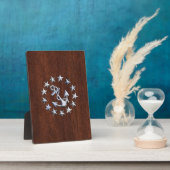 ヨット航海の国旗のいかり星シンボル フォトプラーク (側面)