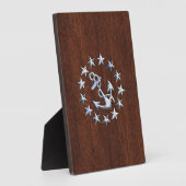 ヨット航海の国旗のいかり星シンボル フォトプラーク (側面)