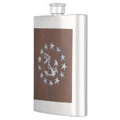 ヨット航海の国旗のいかり星シンボル フラスク (左)