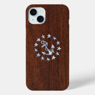 ヨット航海の国旗のいかり星シンボル iPhone 15 MINIケース