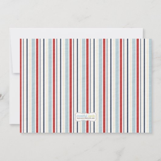 ヨット誕生日パーティーの招待 招待状 (裏面)