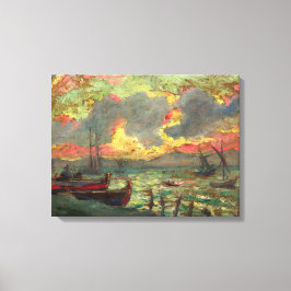 ヨット・オン・ザ・ショア(by Kimon Loghi) キャンバスプリント