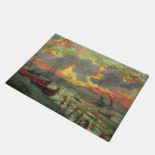 ヨット・オン・ザ・ショア(by Kimon Loghi) ドアマット (アングル)