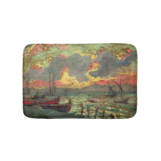 ヨット・オン・ザ・ショア(by Kimon Loghi) バスマット (正面)