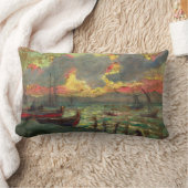 ヨット・オン・ザ・ショア(by Kimon Loghi) ランバークッション (ブランケット)