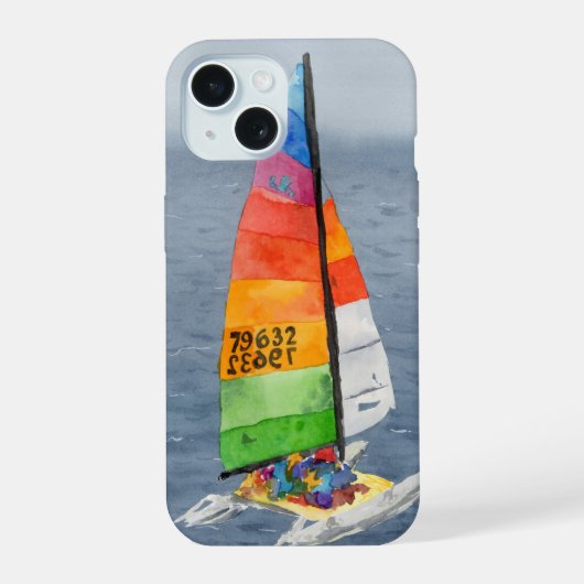 ヨット オーシャン 写真 アート フォンケース iPhone 15ケース (裏面)