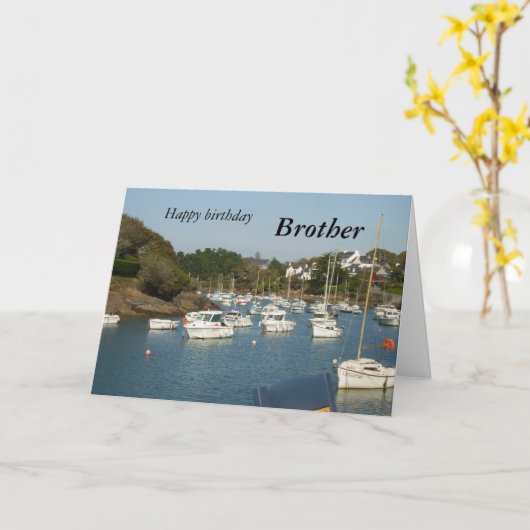 ヨット カード (黄色い花)