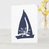 ヨット カード (黄色い花)