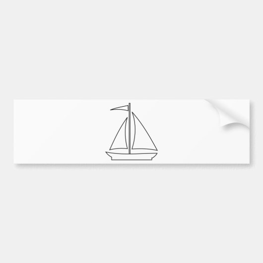 ヨット バンパーステッカー (正面)