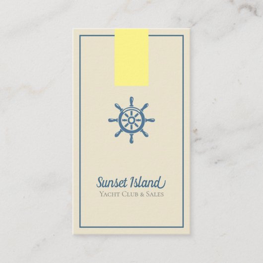 ヨット，ボート販売クラブビジネスカード 名刺 (正面)
