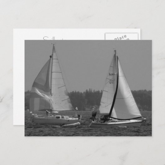 ヨット ポストカード (正面/裏面)