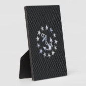 ヨット 海軍 旗 アンカーと星 フォトプラーク (側面)