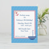 ヨット、航海のなテーマの招待状 招待状 (スタンド正面)