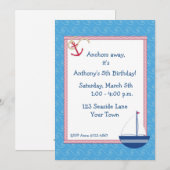 ヨット、航海のなテーマの招待状 招待状 (正面/裏面)