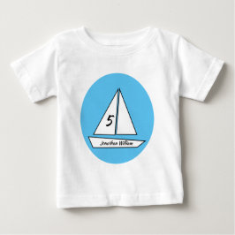 ヨット 誕生日 ベビーTシャツ