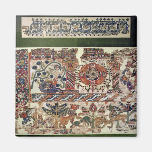 ヨナとクジラを描いた繊維の断片 マグネット (正面)