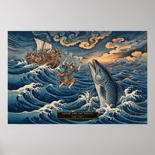 ヨナとクジラ — 浮世絵 ポスター (正面)