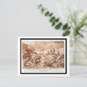 ヨナとクジラ、聖書のイラストレーション、 en ポストカード (スタンド正面)