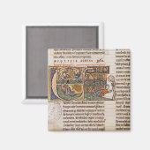 ヨナを描いた歴史イニシャル「E」 マグネット (正面/裏面)