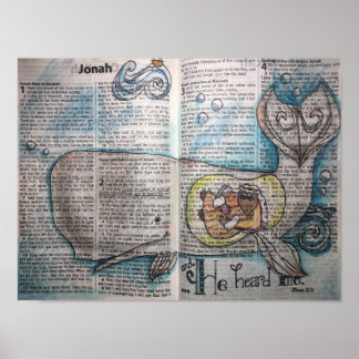 ヨナ2:2 - "彼は私を聞いた" ポスター