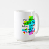 ヨハネかわいらし11:25虹と蝶 コーヒーマグカップ (正面右)