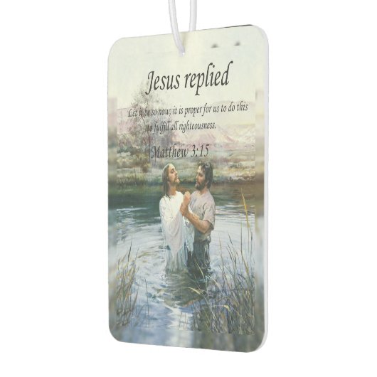 ヨハネによるイエス・キリストのバプテスマの姿は二つ カーエアーフレッシュナー (左)