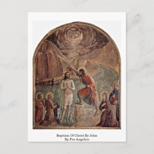 ヨハネによるキリストのバプテスマ ポストカード (正面)