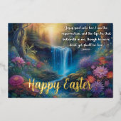 ヨハネの福音書復活節ウッドランドイースター 箔シーズンカード (正面)