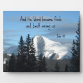 ヨハネの福音書第1章14節は肉となった… フォトプラーク (正面)