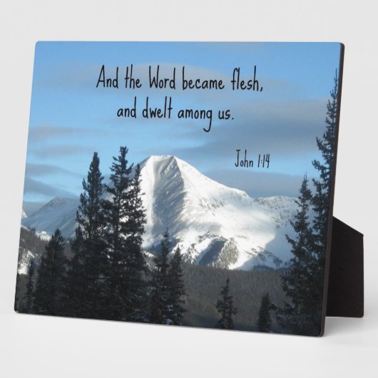 ヨハネの福音書第1章14節は肉となった… フォトプラーク (側面)