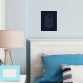 ヨハネの福音書第6章35節 箔ポスター (インサイチュ (寝室))